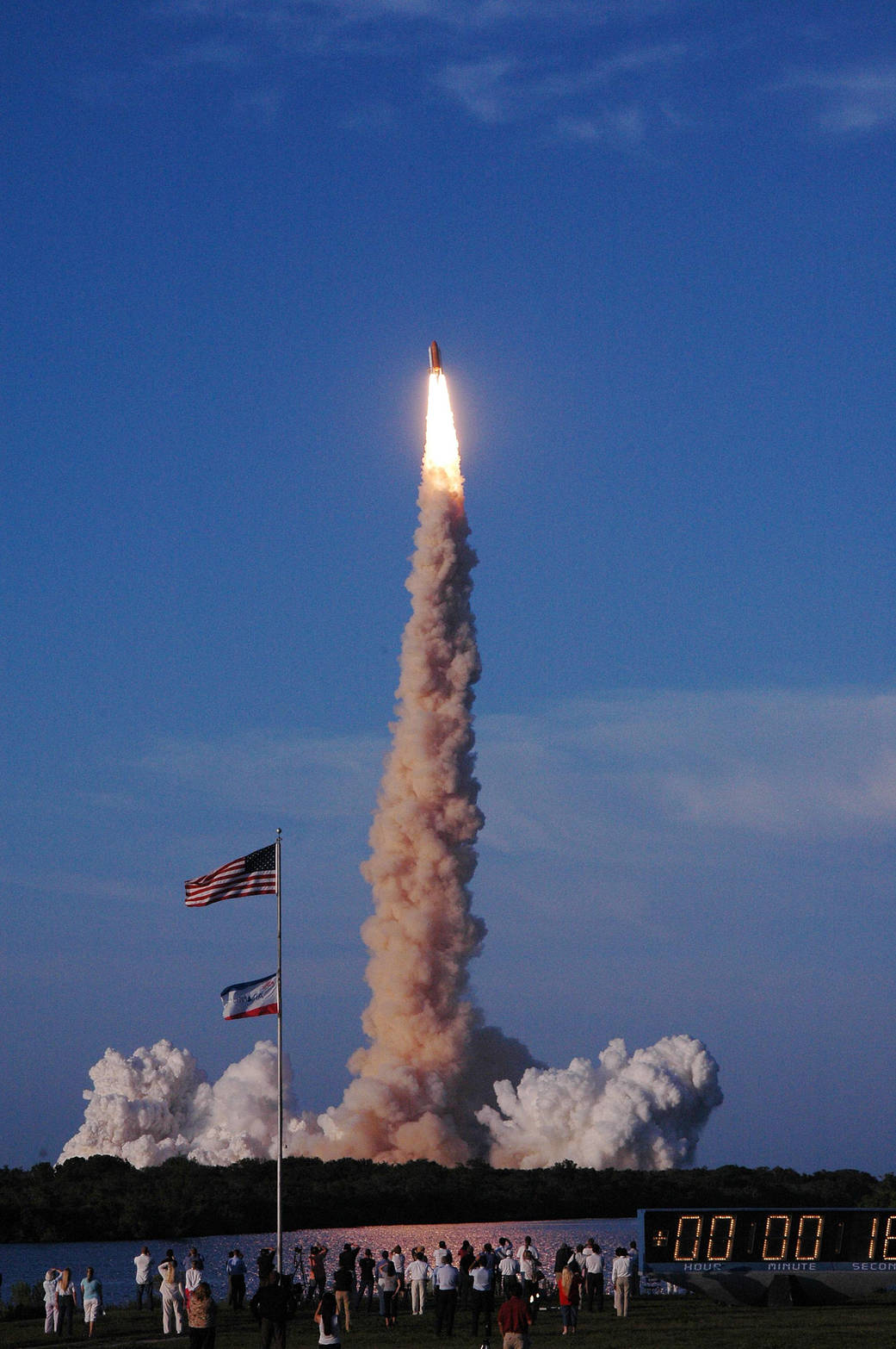 Black and White Photograph of a rocket