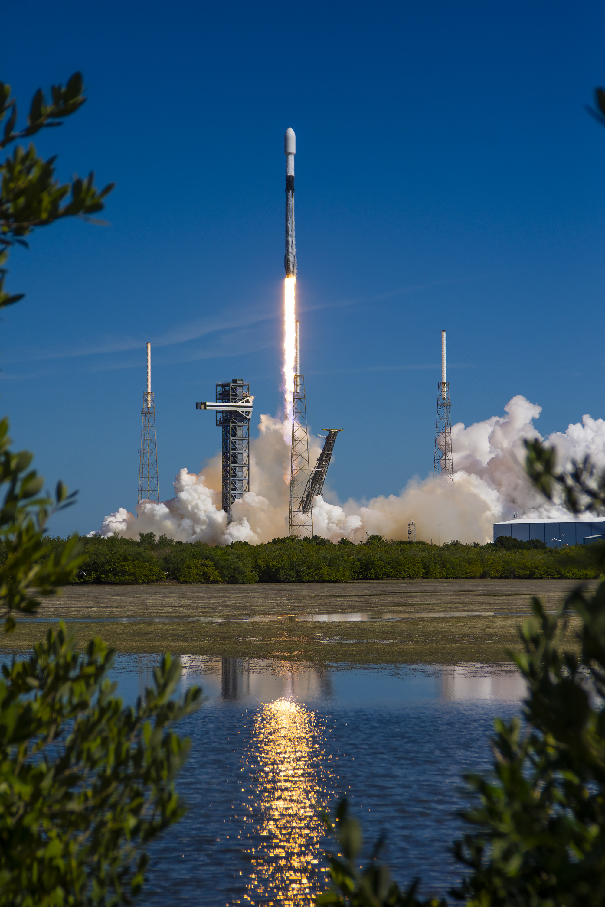 Black and White Photograph of a rocket