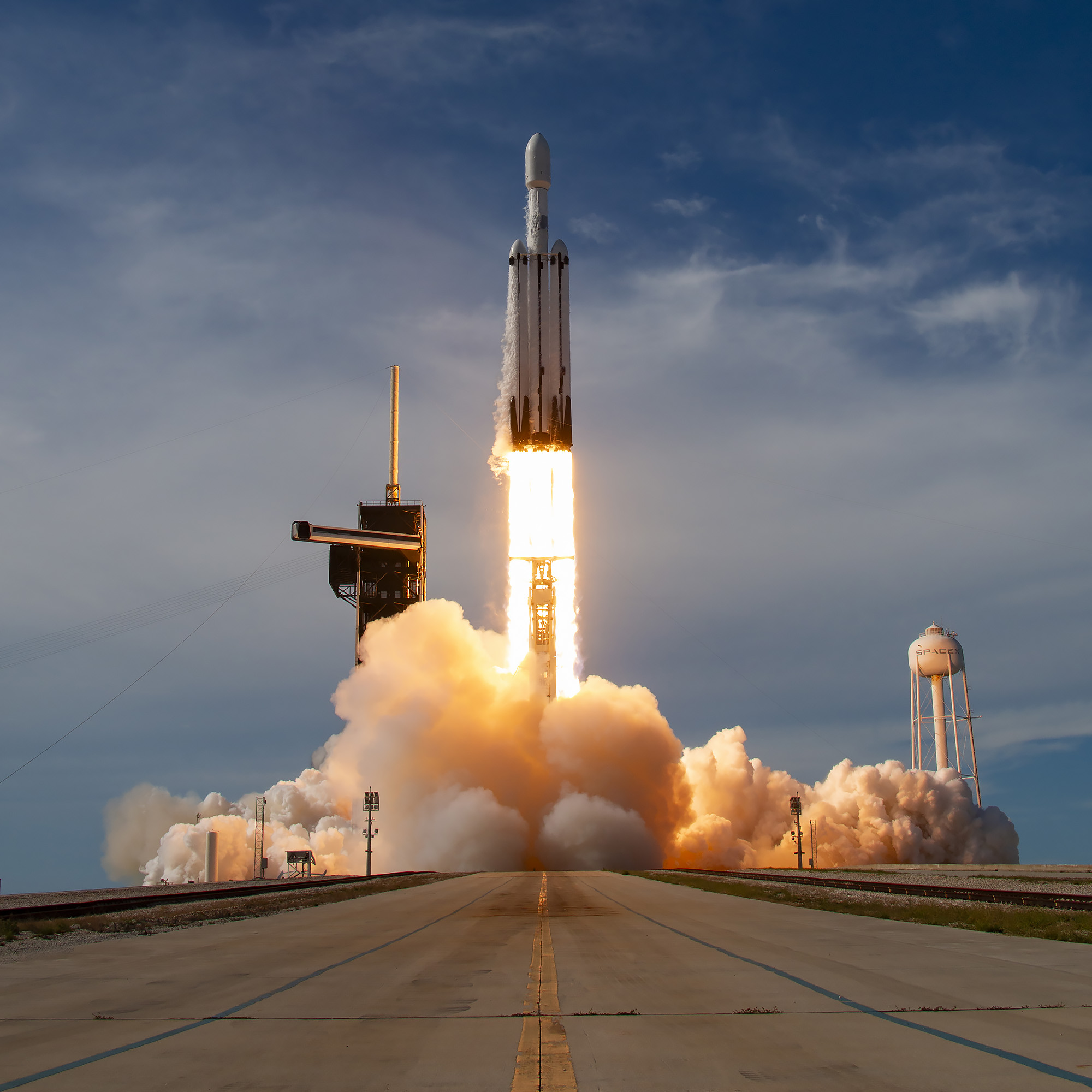 Black and White Photograph of a rocket